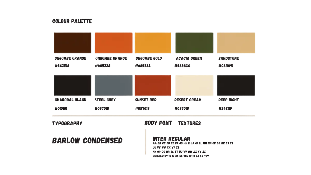 Ongombe colour palette